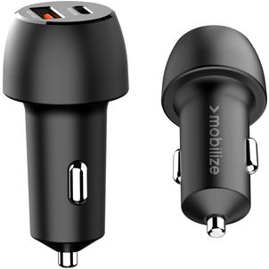 Mobilize - Double USB / USB-C Chargeur voiture Power Delivery 48W - Noir