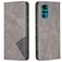 Mobigear Rhombus Slim Housse Motorola Moto G200 5G Etui - Gris