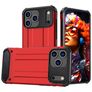 Mobigear Outdoor Coque iPhone 17 Pro Coque arrière Rigide Anti-Chocs - Rouge