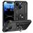 Mobigear Armor Ring Coque iPhone 15 Coque arrière Rigide Anti-Chocs avec Anneau-Support - Noir