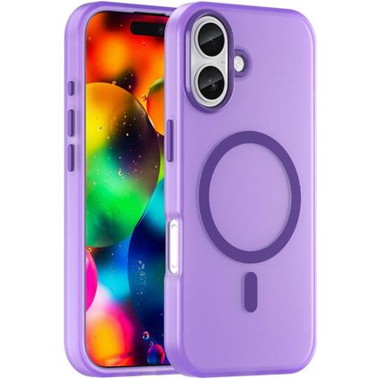 Mobigear Shockproof Coque iPhone 17 MagSafe Coque arrière Rigide - Violet