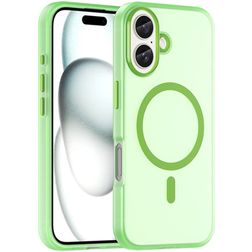 Mobigear Shockproof Coque iPhone 16 MagSafe Coque arrière en TPU Souple - Vert