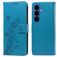 Mobigear Flowers Housse Samsung Galaxy S26 Etui Porte-Monnaie - Bleu