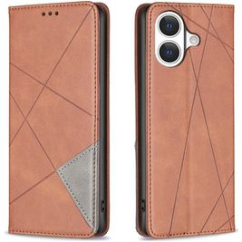 Mobigear Rhombus Slim Housse iPhone 17 Etui - Marron