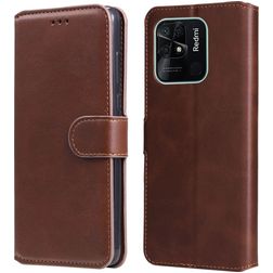 Mobigear Wallet Housse Xiaomi Redmi 10C Etui Porte-Monnaie - Marron