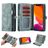 Caseme 008 Housse iPhone 11 Etui avec Coque Détachable Porte-Monnaie - Bleu