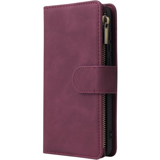 Mobigear Zipper Housse Huawei P40 Etui Porte-Monnaie - Rouge