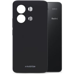 Mobilize Rubber Gelly Coque Xiaomi Redmi Note 13 4G Coque arrière en TPU Souple - Noir