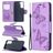Mobigear Butterfly Housse Samsung Galaxy S21 Etui Porte-Monnaie - Violet