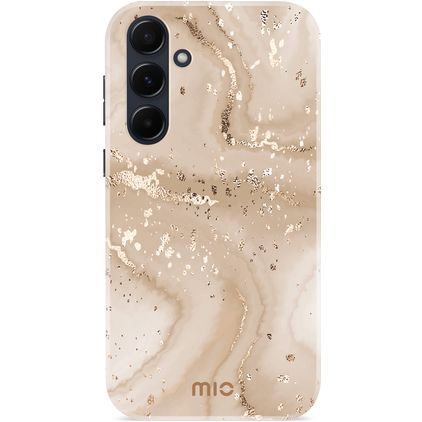 MIO Samsung Galaxy A55 MagSafe Plastique rigide Coque arrière - Gold Marble