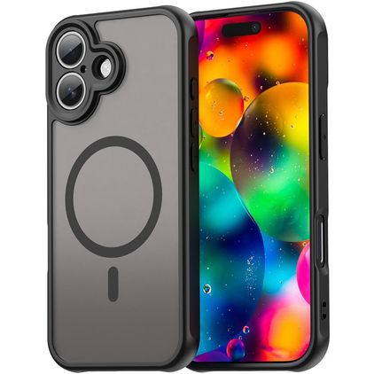 Mobigear Shockproof Coque iPhone 18 MagSafe Coque arrière Rigide - Noir
