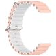 Mobigear Ocean Bracelet Silicone Smartwatch Fermeture boucle ardillon - Connexion universelle de 20 mm - Blanc / Rose