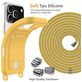 Mobigear Lanyard Card iPhone 17 Pro Coque avec cordon en Silicone et Porte-Cartes - Jaune