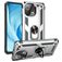 Mobigear Armor Ring Coque Xiaomi Mi 11 Lite Coque arrière Rigide Anti-Chocs avec Anneau-Support - Argent