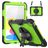 Mobigear SureGrip Xtreme Coque iPad 10 (2022) Coque arrière en Plastique rigide,Silicone + Bandoulière + Support Amovible - Noir / Vert