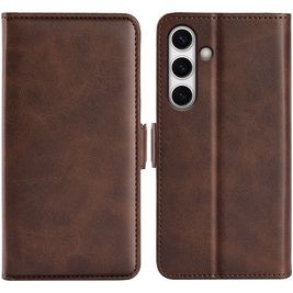 Mobigear Slim Magnet Housse Samsung Galaxy S24 FE Etui Porte-Monnaie - Marron
