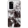 Mobigear Marble Coque Huawei P40 Coque arrière en TPU Souple - Noir / Blanc