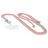 Mobiparts Phonecord - Cordon de téléphone universel ajustable - Soft Salmon