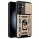 Mobigear Armor Ring Cam Slide Coque Samsung Galaxy S24 FE Coque arrière Rigide Anti-Chocs avec Anneau-Support et Protecteur Lentilles - Or
