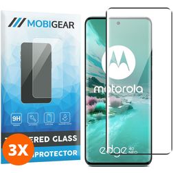 Mobigear Premium Motorola Edge 40 Neo Verre trempé Protection d'écran - Compatible Coque (Lot de 3)