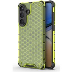Mobigear Honeycomb Coque Samsung Galaxy S26 Plus Coque arrière Rigide Anti-Chocs - Vert
