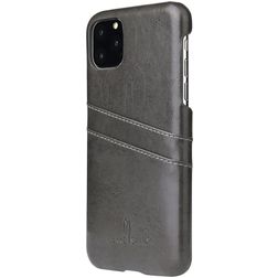 Fierre Shann Premium Card Coque iPhone 11 Coque arrière avec Porte-Cartes - Noir