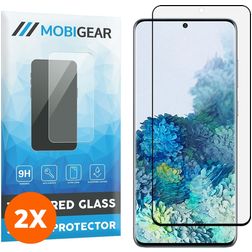 Mobigear Curved Samsung Galaxy S20 Plus Verre trempé Protection d'écran - Compatible Coque - Noir (Lot de 2)