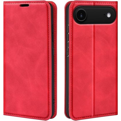 Mobigear Retro Slim iPhone Air Étui Portefeuille - Rouge