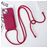 Mobigear Lanyard Card iPhone 15 Coque avec cordon en Silicone et Porte-Cartes - Bordeaux