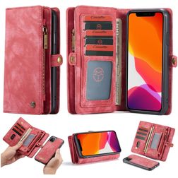 CaseMe 008 iPhone 11 Coque Étui 2en1 avec coque amovible Portefeuille - Rouge