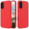 Mobigear Rubber Touch Coque iPhone 16 Coque arrière en Silicone - Rouge