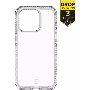 ITSkins SpectrumClear-R Coque Transparente iPhone 15 Pro Max Coque arrière en TPU Souple Anti-Chocs - Transparent