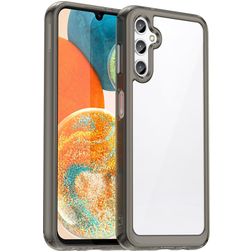 Mobigear Crystal Coque Samsung Galaxy A54 Coque arrière Rigide - Transparent / Gris