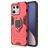 Mobigear Armor Ring Xiaomi 13 Plastique rigide Coque arrière Antichoc avec bague de maintien - Rouge