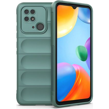 Mobigear Bumpy Coque Xiaomi Redmi 10C Coque arrière en TPU Souple - Vert