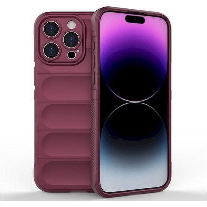 Mobigear Bumpy Coque iPhone 15 Pro Max Coque arrière en TPU Souple - Bordeaux