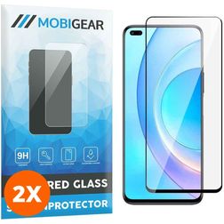 Mobigear Premium HONOR 50 Lite Verre trempé Protection d'écran - Compatible coque - Noir (Lot de 2)
