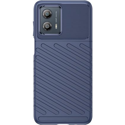 Mobigear Groove Coque Motorola Moto G53 5G Coque arrière en TPU Souple - Bleu