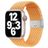 Mobigear Braided Bracelet Nylon pour Apple Watch Fermeture à pince - 49/46/45/44 mm - Jaune