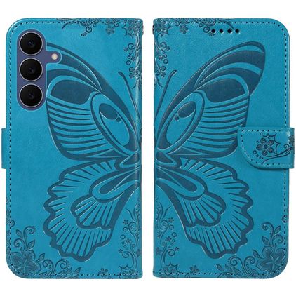 Mobigear Butterfly Housse Samsung Galaxy S26 FE Etui Porte-Monnaie - Bleu