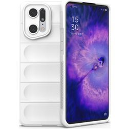 Mobigear Bumpy Coque OPPO Find X5 Pro Coque arrière en TPU Souple - Blanc