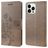 Mobigear Flowers Housse iPhone 14 Pro Etui Porte-Monnaie - Gris