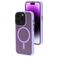 Mobiparts Hardcover Coque iPhone 14 Pro MagSafe Coque arrière Rigide - Satin Lila