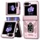 Mobigear Armor ring Coque Samsung Galaxy Z Flip 7 FE Coque arrière Rigide Anti-Chocs avec Anneau-Support - Rose doré