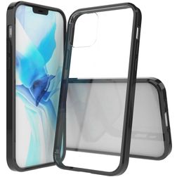 Mobigear Crystal Coque iPhone 12 Coque arrière Rigide - Noir / Transparent