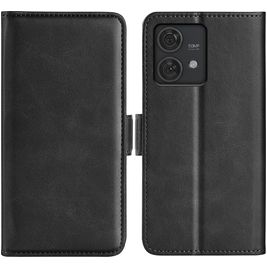 Mobigear Slim Magnet Housse Motorola Edge 40 Neo Etui Porte-Monnaie - Noir