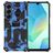Mobigear Armor Stand Samsung Galaxy A16 Plastique rigide Coque arrière Antichoc avec béquille - Bleu foncé