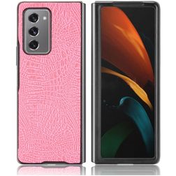 Mobigear Croco Coque Samsung Galaxy Z Fold 2 Coque arrière Rigide - Rose