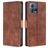 Mobigear Croco Housse Motorola Edge 30 Fusion Etui Porte-Monnaie - Marron