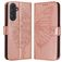 Mobigear Butterfly Housse Samsung Galaxy M55 Etui Porte-Monnaie - Rose doré